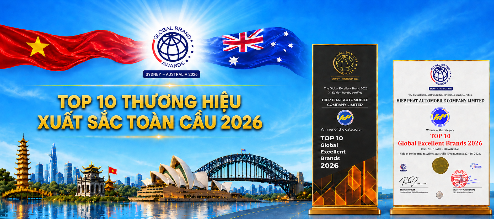Top 10 Global Excellent Brands 2026 của Hiệp Phát