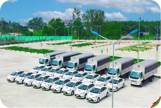 Sân tập và đội xe đào tạo lái xe Hiệp Phát