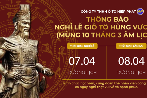 Thông báo nghỉ lễ Giỗ Tổ Hùng Vương