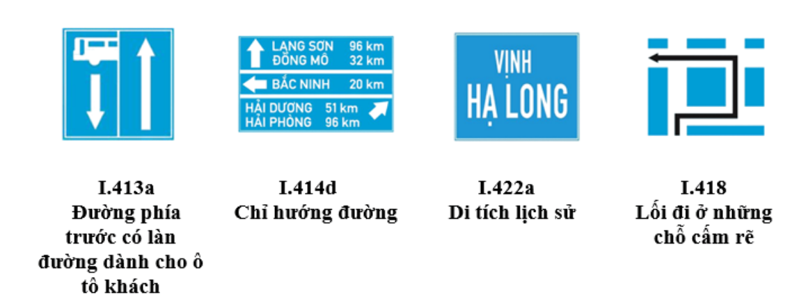 Hình dạng và màu sắc biển chỉ dẫn