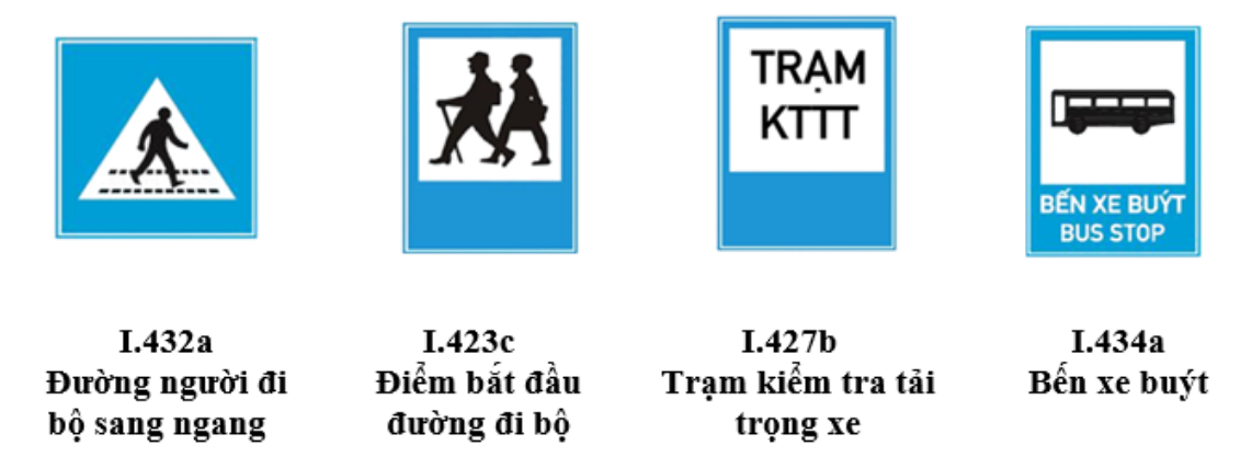 Biển chỉ dẫn nền trắng