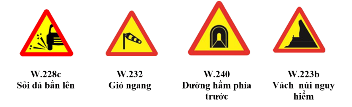 Hình dạng và màu sắc biển báo nguy hiểm